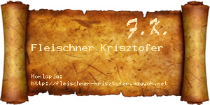 Fleischner Krisztofer névjegykártya