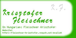 krisztofer fleischner business card